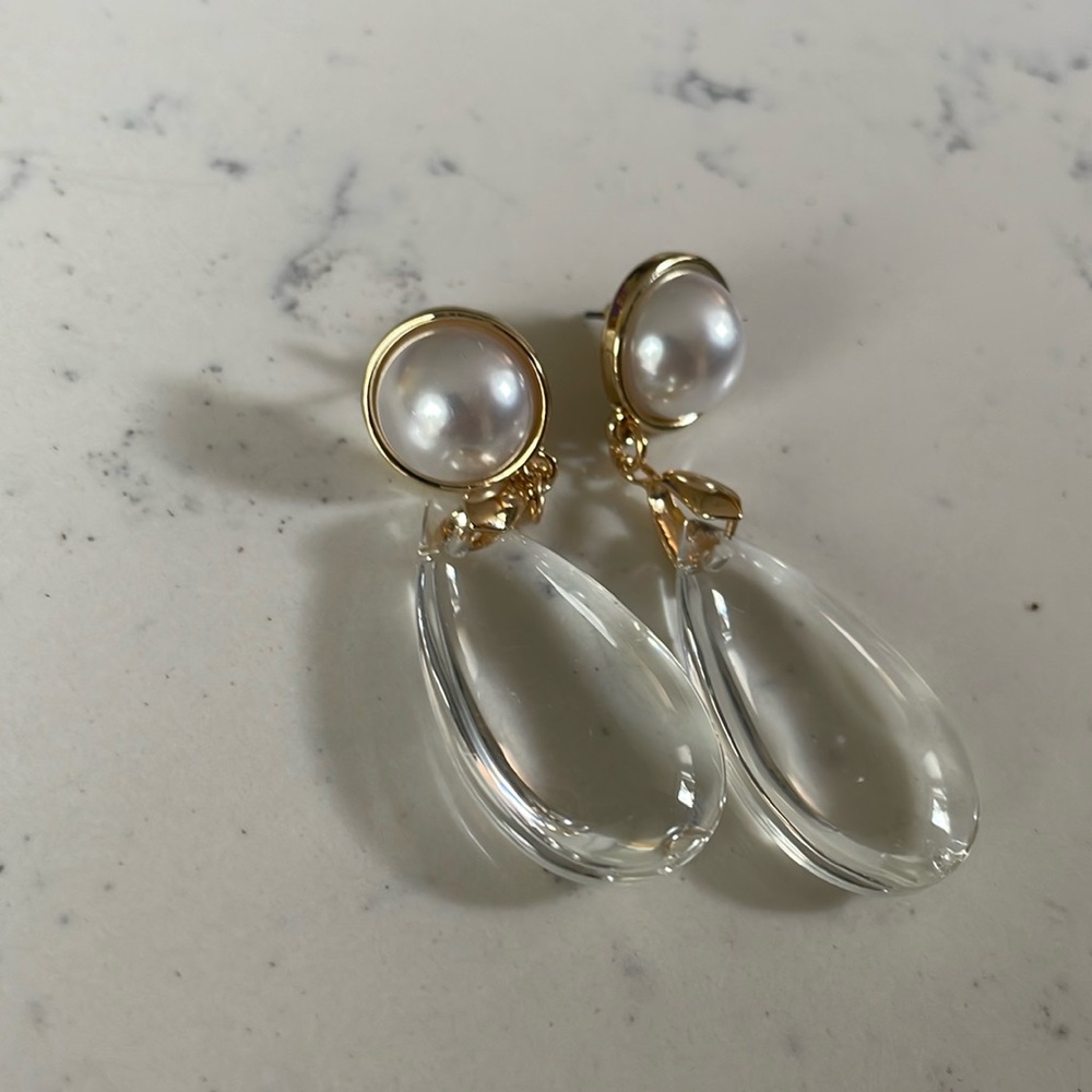 Anthropologie Pearl Drop Earrings